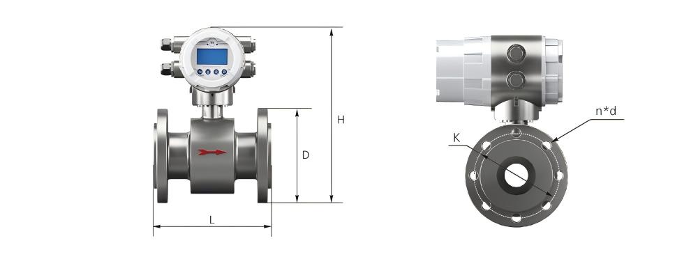 電磁流量計(jì)-外形尺寸 電磁流量計(jì)-外形尺寸